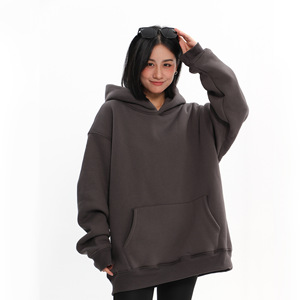 Sudadera con Capucha Unisex Extra Grande, Color Beige Sólido, Felpa Francesa, Estilo Casual, con Bolsillo Frontal, Corte Regular, 100% Algodón, Bordada - Product Image 5