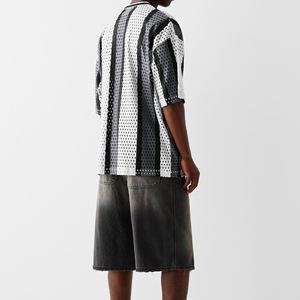 Camiseta de malla personalizada para hombre, estilo urbano, de secado rápido, hip hop, con servicio OEM, elegante, del mejor fabricante. - Product Image 2