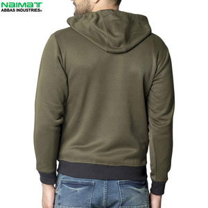 Comfortable <b>Thick</b> Cotton Zip Up Hoodie Men Soft Knit <b>Cardigan</b> Style Gym Sweat Shirt Warm Active Outwear - Product Image 3