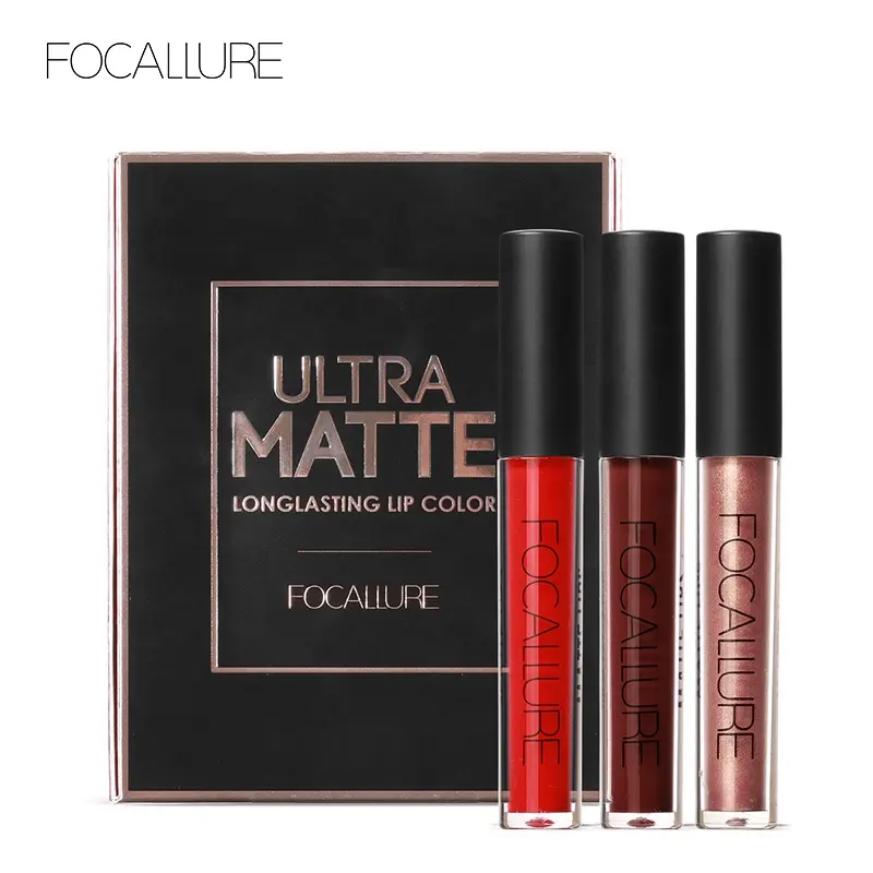 FOCALLURE FA24 set de rouge à lèvres imperméable longue durée rouge à lèvres liquide mat haute pigmentation paquet de brillant à lèvres