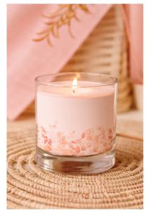 Luxury Handmade Eco-Friendly Non-Toxic Botanical Scented Candle Clean Burn Smokeless Clear Glass Jar Floral Artwork Home - Product Image 3