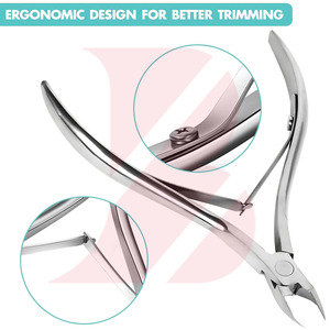 Top Product 2Pcs Set Professional Nail Cuticle Nipper Double Spring Sharp <b>Blade</b> Pedicure Trimmer Manicure Grooming Kit - Product Image 6
