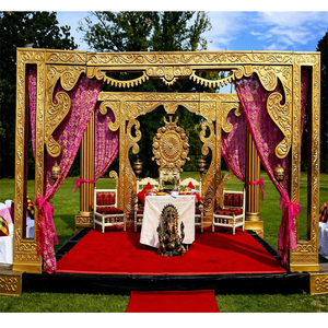 Mandap de Boda Estilo Abierto Temática Rosa Decoración de Lujo para Bodas de Bollywood ¡Gran Venta! - Product Image 1