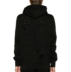 Breathable Street Style Custom Oversize Distressed Hoodies Blank Plain Winter Men's Women Distressed Hoodie - Product Image 5