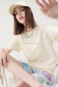 Usine Offre Spéciale hommes surdimensionné 100% coton lourd court longueur t-shirts Logo personnalisé blanc uni blanc goutte épaule - Product Image 2