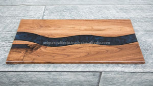 Tabla de Cortar Rectangular de Madera de Mango y Resina, 1.5 cm de Grosor, Elegante Bandeja para Servir, Decoración para el Hogar, Tabla de Cortar Premium - Product Image 3