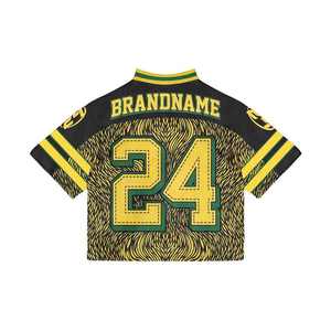 เสื้อเจอร์ซีย์ตาข่ายลายเส้นสไตล์เรโทร-เสื้อผ้ากีฬาคลาสสิกพิมพ์ลายตัวอักษร-เสื้อทีมคุณภาพสูง แห้งเร็ว ระบายอากาศได้ดี - Product Image 2