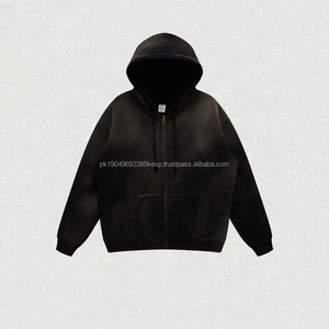 Ropa de hombre personalizada Ropa Logotipo personalizado Estilo casual Fleece Hip Hop Cremallera Sudaderas con capucha y sudaderas de hombre de gran tamaño de alta calidad - Product Image 4