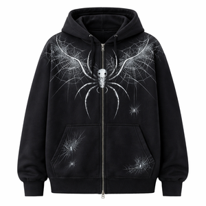 Sudadera con capucha pesada personalizada al por mayor con estampado de araña - Proveedor directo de fábrica para compras al por mayor OEM - Product Image 1