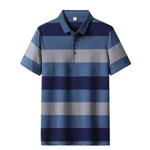 Chemises pour hommes 100% coton, logo brodé, manches courtes, polos unis pour hommes, tailles grandes, prix raisonnable - Product Image 1