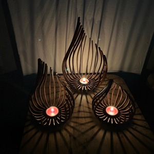 High Quality Direct Factory Price Latest Design Handmade Wooden Christmas <b>Gift</b> <b>Set</b> Home Candlestick <b>Candle</b> Stand Wood - Product Image 2