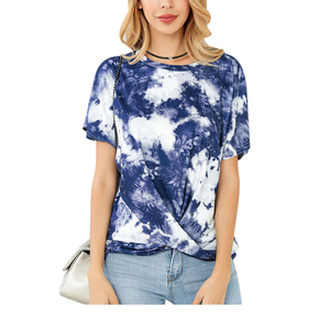 T-shirt imprimé décontracté pour femmes, en coton respirant, à manches courtes, léger et confortable, pour l'été - Product Image 1