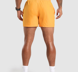 Shorts de sport pour hommes, d'été, unis, décontractés, mi-longs, à cordon de serrage, en tricot peigné, séchage rapide, respirants, personnalisables avec logo, pour l'entraînement - Product Image 6