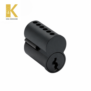 Cilindro de Cerradura de Puerta de Latón con Múltiples Opciones de Ranura para Llave, Negro Mate, 6 Pines, Ranura Tipo E SFIC para Seguridad en Edificios Comerciales - Product Image 4