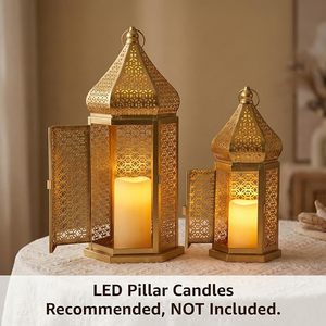 Luxury Metal Heat Resistant Eco-Friendly Waterproof Lantern <b>Candle</b> <b>Holder</b> Decorative Hanging Light Home Decor <b>Garden</b> Patio - Product Image 2