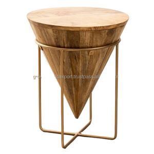 Mesa Auxiliar y de Esquina Moderna de Madera Maciza con Gabinete de Almacenamiento y Exhibición para Sala de Estar - GWE249 - Product Image 1