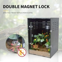 Cages pour animaux de compagnie classiques en PVC et acrylique pour gecko et lézard, personnalisables, 40*40*60cm et 30*30*45cm, respirantes, enclos pour reptiles en PVC
