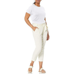 T-shirt en coton pour femme, taille XL, écologique, manches courtes, col rond, coupe classique, imprimé, style streetwear, avec tissu en denim, toile et tissu éponge - Product Image 5