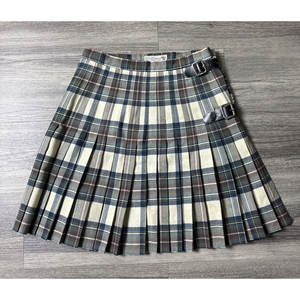 Jupe écossaise vintage en laine douce pour femme, motif tartan bleu Royal Stewart, collection 2026 - Product Image 2