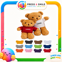 Ours en peluche personnalisé avec logo, super doux, en coton PP, avec t-shirt, vente en gros
