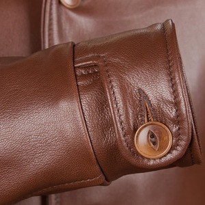 Custom <b>Men's</b> Genuine <b>Leather</b> Cafe Racer <b>Jacket</b> Premium Full Grain <b>Leather</b> Biker Fashion Coat Private Label Manufacturing - Product Image 4