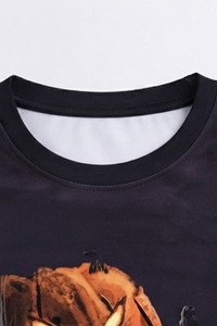 Men Halloween <b>Party</b> T <b>Shirt</b> Digital Printed Cotton Cartoon Graphic Casual Streetwear Regular Fit Crew Neck Short Sleeve - Product Image 4