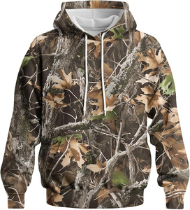 Nouveaux vêtements de chasse respirants sur mesure 2026, sweats à capuche camouflage, service OEM, fabriqués au Pakistan, en vente - Product Image 5
