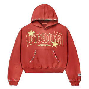 Conjunto de Sudadera con Capucha y Pantalones Deportivos con Estampado Desgastado, Diseño Moderno y a la Moda, Tejido de Algodón Afelpado Cómodo - Product Image 4