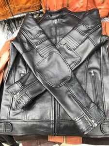 Veste d'hiver pour homme en cuir écologique, légère, à séchage rapide, décontractée, oversize, pour le travail, en plein air, imperméable, coupe-vent, avec fermeture éclair - Product Image 2