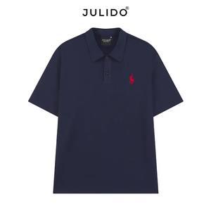 Polo décontracté d'affaires haut de gamme classique nouveau créateur de broderie à manches courtes en pur coton d'été - Product Image 3