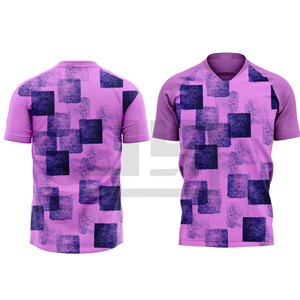 Maillot de football respirant 100 % coton pour adultes, léger, col en V, séchage rapide, personnalisable avec le nom de l'équipe, entraînement sportif - Product Image 5