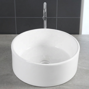 Lavabo rectangular moderno de cerámica para encimera, en acabado mate dorado y negro, artístico, para baño. - Product Image 4