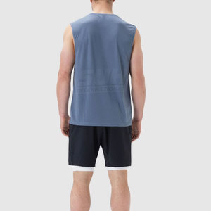 Custom Made <b>Men</b> Gym <b>Singlet</b> Breathable Quick Dry Knitted 100% Cotton Workout Wear Made in Pakistan - Product Image 4