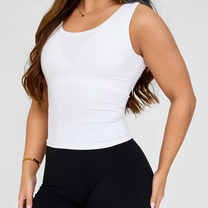 Women's <b>Mesh</b> Seamless Slim Fit Vest Sleeveless Cotton Jersey Stretchable Material Yoga Wear Gym Workout Tank <b>Top</b> - Product Image 3