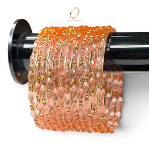 Conjunto de Brazaletes Kashmiri de Moda con Cristales en Forma de Gota de Lluvia, Baño de Oro, Adornados con Circonitas, para Mujer, Ideales para Bodas y Festivales - Product Image 1