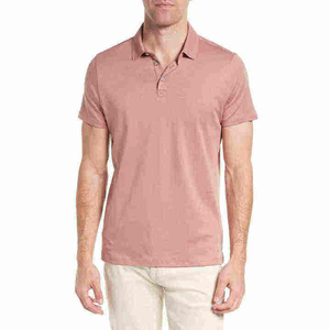 Polo en coton Oxford uni à manches courtes pour homme, coupe classique, décontracté, respirant, design tissé - Product Image 6