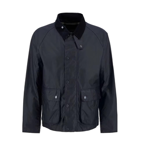 Men's <b>Black</b> Waterproof Canvas Shirt Jacket Turn-down Collar Casual Autumn Wear Polyester Outerwear Regular Fit - Product Image 1