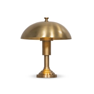 Lámpara de Mesa Moderna de Latón de Lujo con Pantalla de Lino Premium Extraíble, Iluminación Ecológica Lista para Diwali para Dormitorio y Sala de Estar - Product Image 1