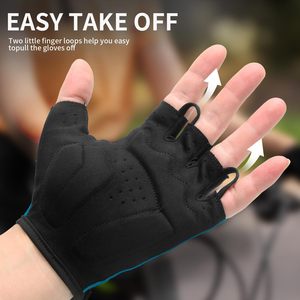 Guantes de Ciclismo para Hombre y Mujer, Acolchados, Ligeros, de Medio Dedo, Antideslizantes y Amortiguadores para Ciclismo de Montaña y Carretera - Product Image 5