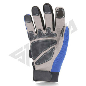 ถุงมือทำงานโลหะสำหรับผู้ชาย ถุงมือหนังวัวแท้ทั้งชิ้น สำหรับขับรถ ก่อสร้าง ขี่มอเตอร์ไซค์ - Product Image 4