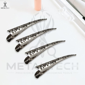 Pinces de coiffure professionnelles personnalisées avec logo, motif floral, antidérapantes, robustes, pour salon de coiffure - Product Image 4