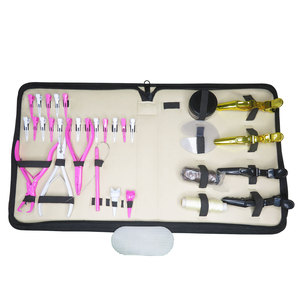 OEM Service Stainless Steel Salon Hair Extension <b>Tools</b> Pliers Small <b>Threads</b> Protector Shield For Hair Extension Full Kit Set - Product Image 4