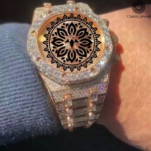 Montre bracelet pour homme Charm Jewells, luxe, acier inoxydable, 40 mm, analogique, mécanique, date automatique, cadran ajouré, cristal saphir - Product Image 2
