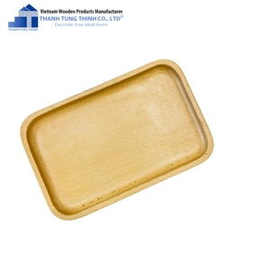 Bandeja de Servir de Madera Ecológica y Duradera Thanh Tung Thinh, Hecha a Mano, Pulida, con Patrón de Madera Natural, Apta para Alimentos, de Grado Doméstico - Product Image 3