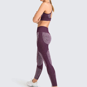 Conjunto de Yoga Elástico Ajustado, Sujetador Deportivo con Soporte, Pantalones Cortos, Tela Suave y Transpirable, Compresión Duradera, Conjunto de 2 Piezas para Mujer - Product Image 2