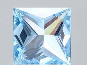 เพชรเม็ดเดี่ยวสีน้ำเงินสดใส 0.54 กะรัต ทรงปรินเซส ผลิตด้วยวิธี CVD ได้รับการรับรองจาก IGI คุณภาพการเจียระไนดีเยี่ยม สมมาตรดีเยี่ยม เพชรหลวมสีน้ำเงิน - Product Image 3