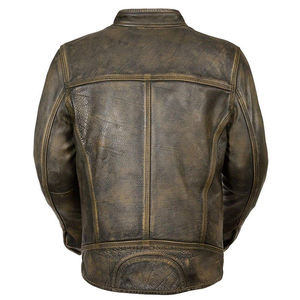 Veste en cuir décontractée pour jeunes hommes avec logo personnalisé, fermeture éclair, confortable, OEM - Product Image 6