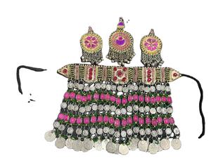 Tailles et couleurs personnalisées ensembles de bijoux de mode afghan meilleur mariage et fête porter des bijoux afghans collier boucles d'oreilles ensembles - Product Image 5