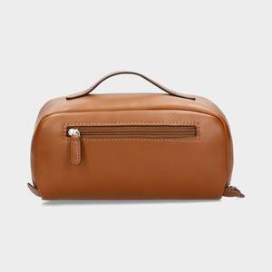 Sac portable vintage en cuir Crazy Horse de taille moyenne avec poignée souple et fermeture éclair pour les voyages - Product Image 2