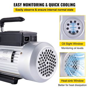 Pompa per vuoto HVAC da 12CFM 1 HP per aria condizionata 110V 5PA Ultimate a palette rotative - Product Image 5